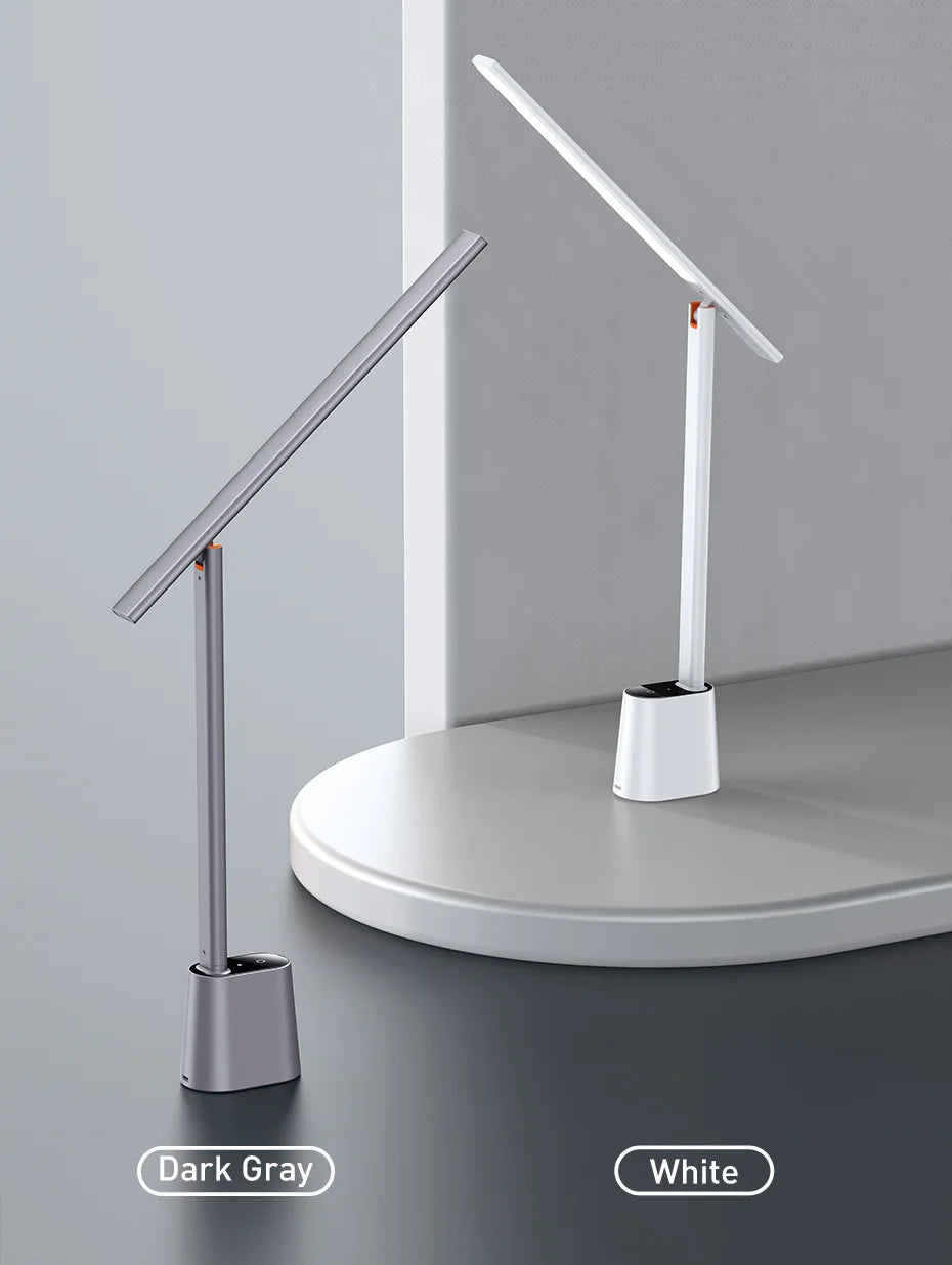 Rechargeable Baseus Smart Desk Lamp with adjustable brightness and modern design, ideal for home or office lighting.