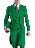 Men's slim fit 3-piece wedding tuxedo with peaked lapel from SOLOVEDRESS by SHOWLU FASHION STORE, featuring a classic tailored design.