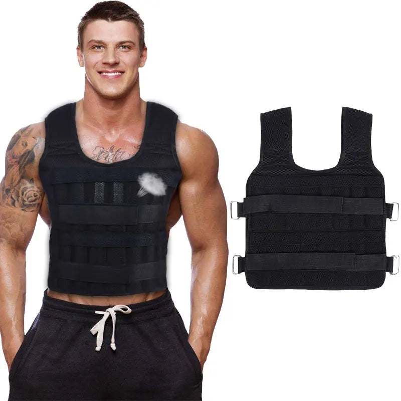 SHOWLU 20kg adjustable weighted vest made of durable Oxford fabric, designed for fitness and strength training.