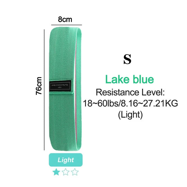 Showlu Fashion resistance band for buttocks, elastic cloth rubber expander for home exercise and fitness workouts.