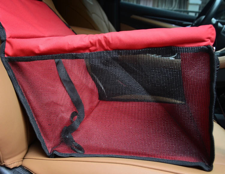 Showlu Smart General portable small dog car seat carrier bag with adjustable straps and breathable mesh for comfortable travel.