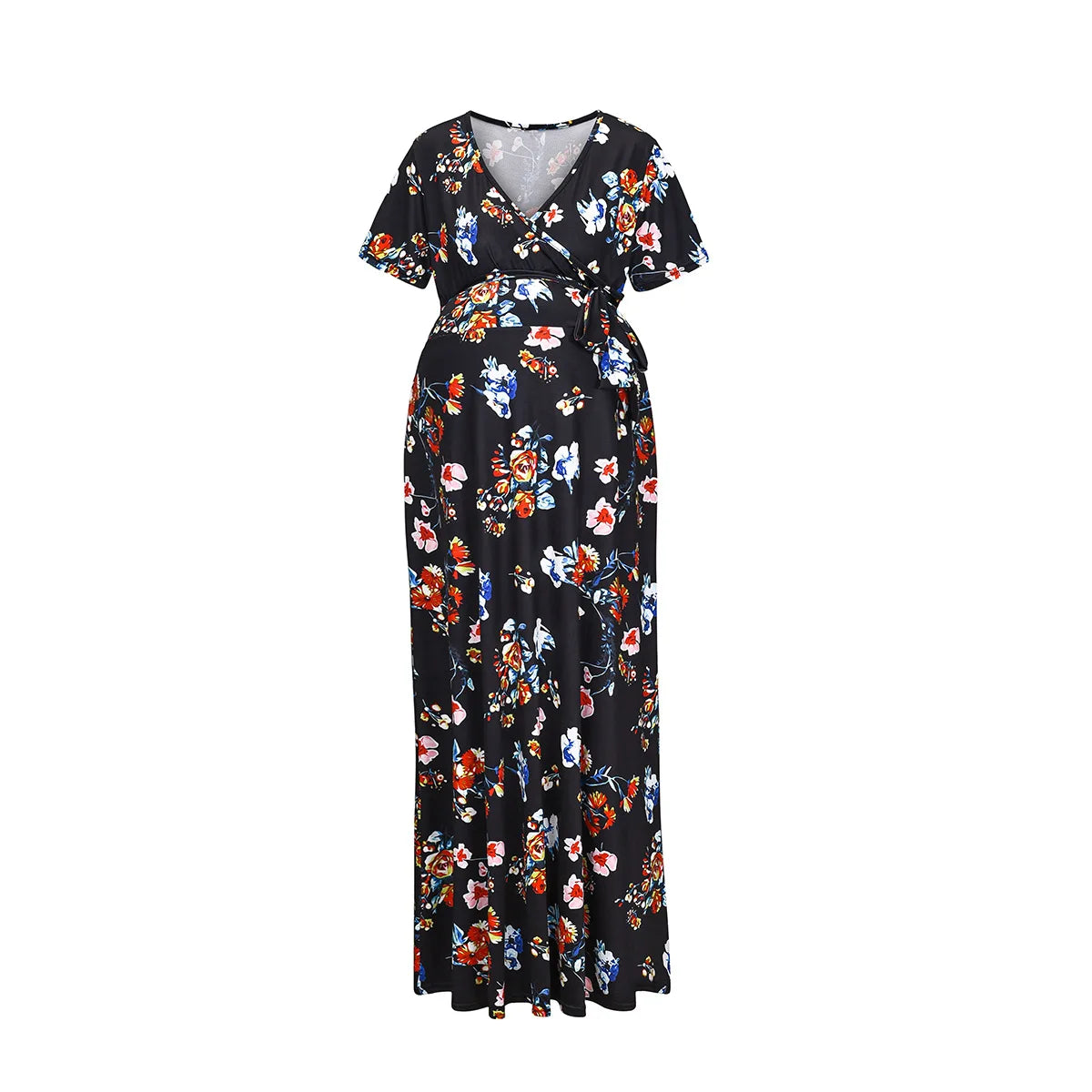 Lace maternity gown maxi dress for pregnant women, long sleeve, elegant pregnancy dress for photoshoots by Showlu Fashion Store
