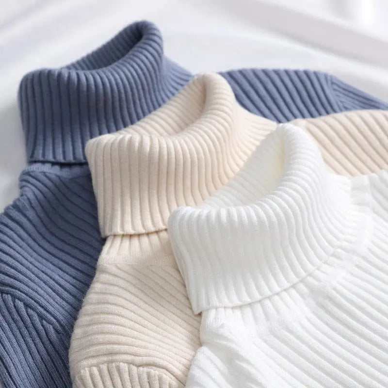 Heliar women's slim fit turtleneck sweater in soft cashmere knit, perfect for fall and winter, by Showlu Fashion Store.