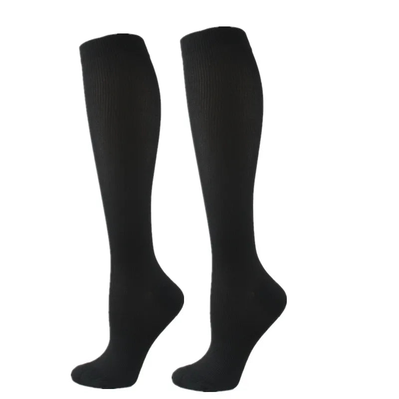Showlu Fashion Store compression socks with 20-30 mmHg for medical, maternity, and travel support for varicose veins and edema.