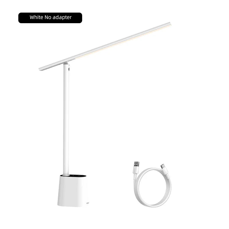 Baseus Smart Rechargeable Desk Lamp with adjustable arm and LED lighting, designed for modern workspace illumination.