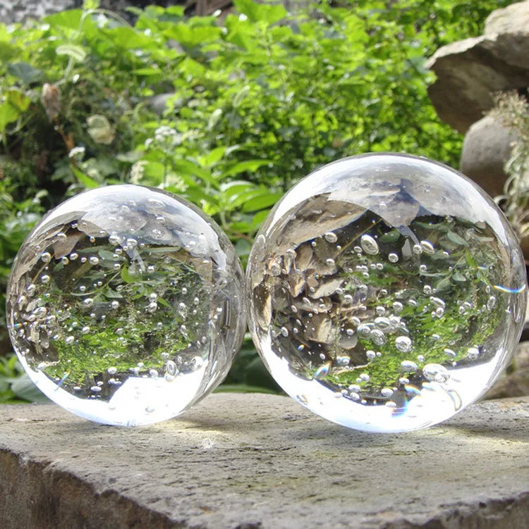 Showlu Smart General LED Ice Globes glowing with vibrant colors, perfect for decorative lighting and ambient decor.