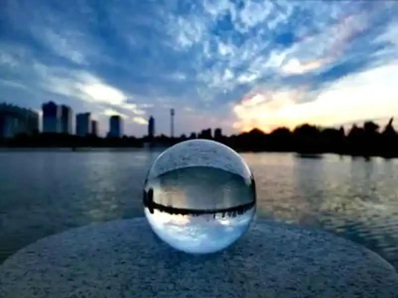 Showlu Smart LED Ice Globes glowing with vibrant colors, decorative transparent globes for stylish lighting and ambiance.