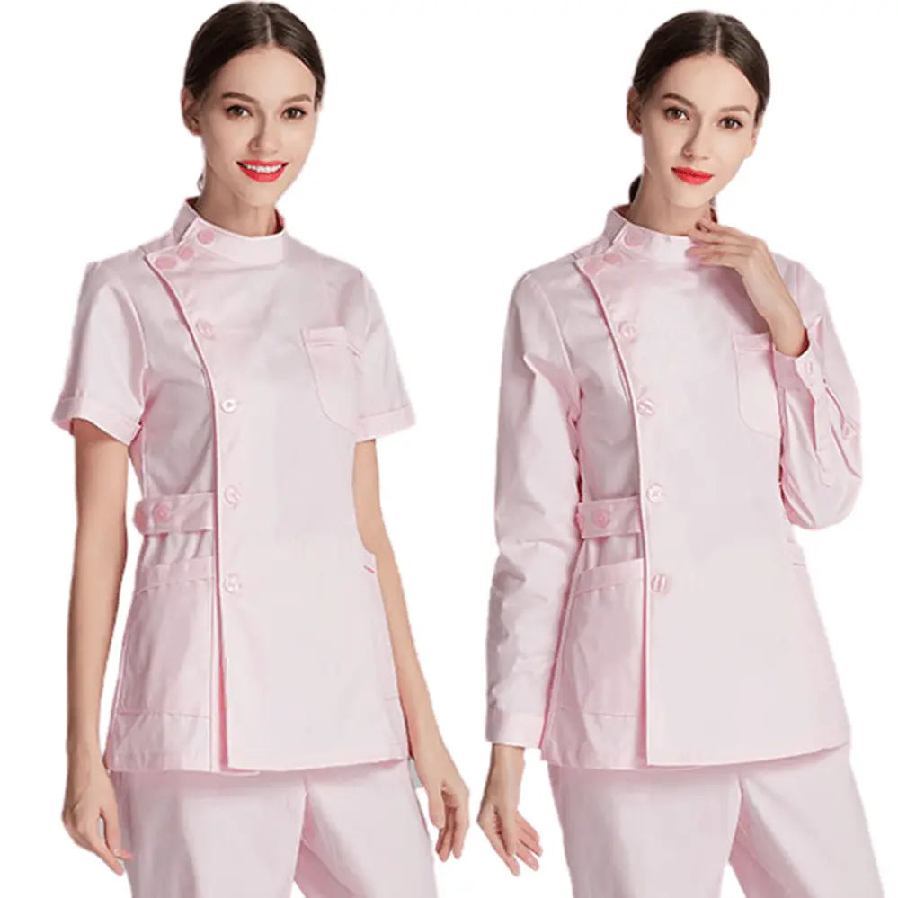 High-quality Sibaizhi women's medical scrubs by Showlu Fashion Store, comfortable one-piece nurse uniform for hospital and clinical use.
