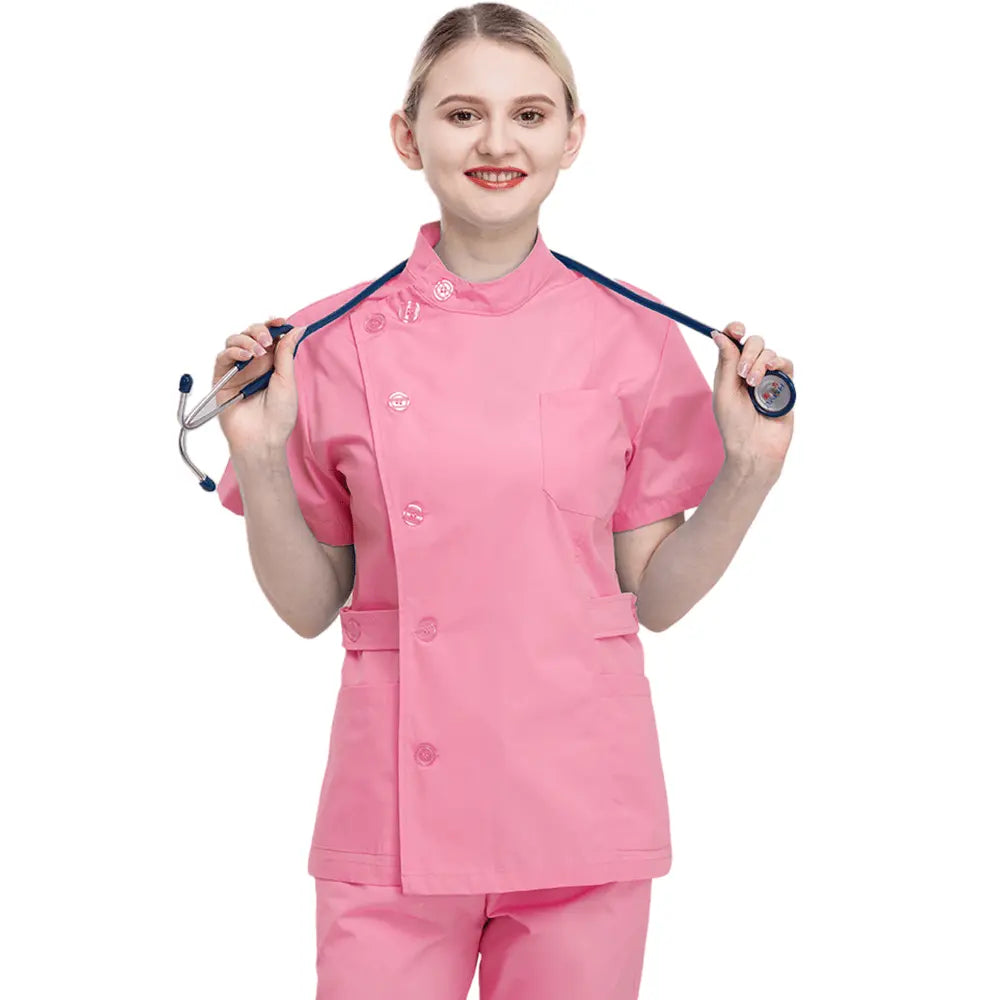 High-quality Sibaizhi women's medical scrubs by Showlu Fashion Store, comfortable one-piece nurse uniform for hospital and medical professionals.