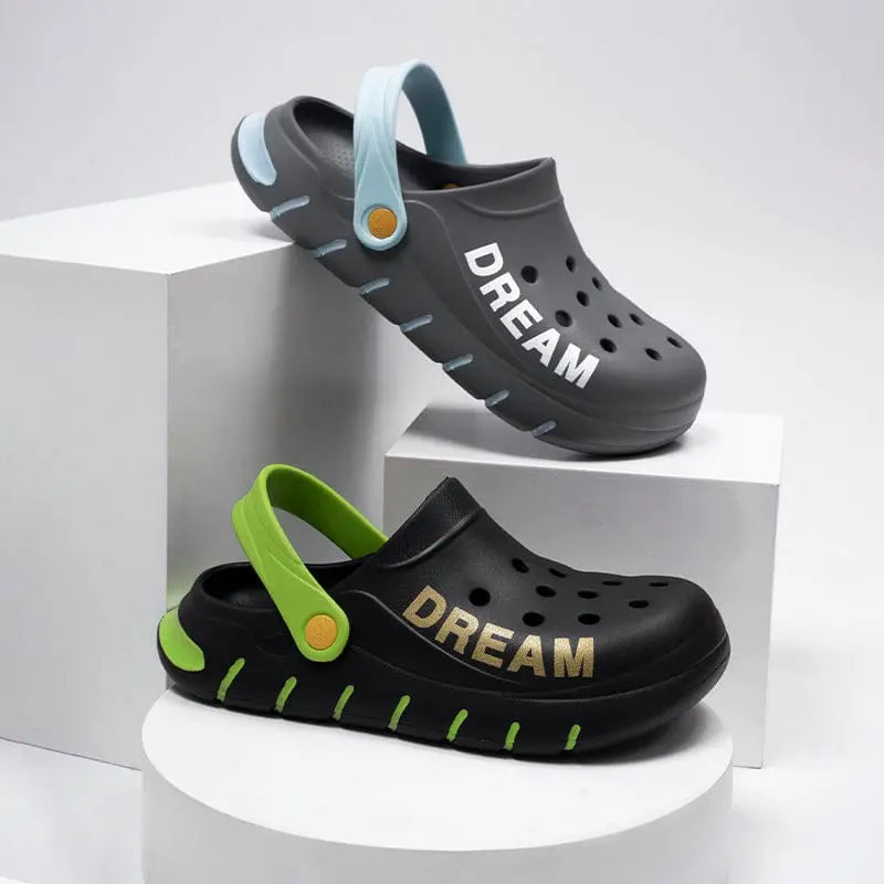Women’s thick sole medical nurse shoes with non-slip EVA soles, breathable closed-toe slippers for healthcare staff.