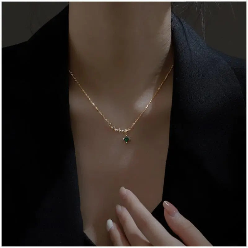 Showlu hollow butterfly pendant necklace with zircon crystals, animal choker style, elegant jewelry for women.