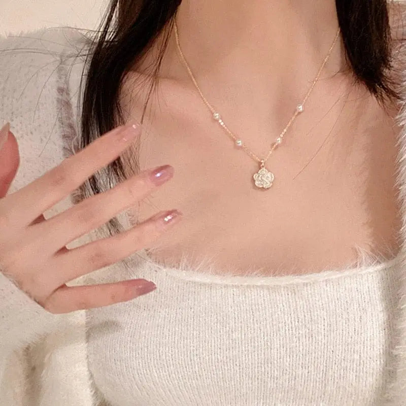 Hollow butterfly pendant necklace with zircon crystals, showing a shiny animal choker design perfect for ladies' fashion jewelry.