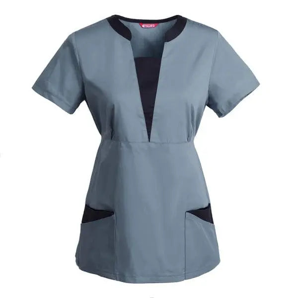 Breathable cotton nurse and dental scrubs top by Showlu Fashion Store, featuring a professional hospital uniform shirt with a comfortable fit.