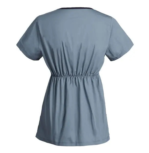 Showlu Medical Scrubs Top made of breathable cotton, designed for nurses and dental professionals, in a professional hospital uniform style.