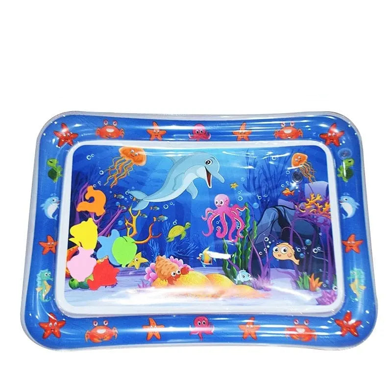 Inflatable Infinno tummy time mat by Showlu Fashion Store, featuring colorful water play surface for infants and toddlers.