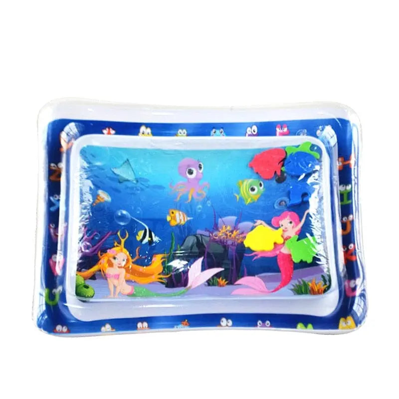 Inflatable baby tummy time water play mat by Infinno, featuring colorful design for infants and toddlers to enjoy tummy exercises.