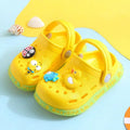 Kids cartoon hole sandals by Showlu Fashion Store, soft EVA beach shoes with anti-skid soles for boys and girls.
