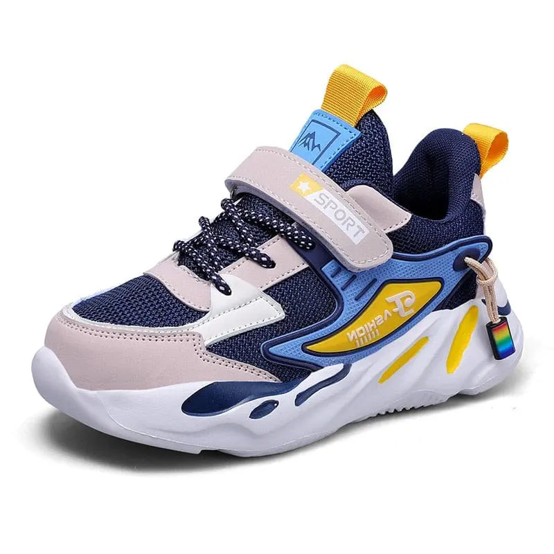 Kids mesh sneakers by Showlu Fashion Store, breathable casual running shoes for boys and girls, suitable for outdoor sports and play.