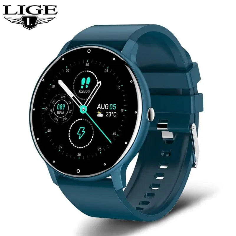 LIGE women’s smart watch with full-touch screen, fitness tracker, IP67 waterproof design, Bluetooth connectivity for Android and iOS