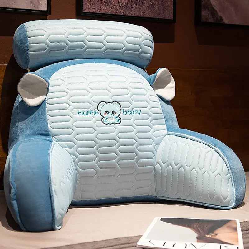 Showlu Fashion latex rayon bedside cushion, soft plush reading pillow for relaxing, lounging, and supporting pregnant women on the couch