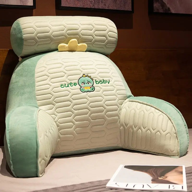 Showlu Fashion Love Ladder latex rayon bedside cushion, soft plush reading pillow for relaxing on bed or couch.