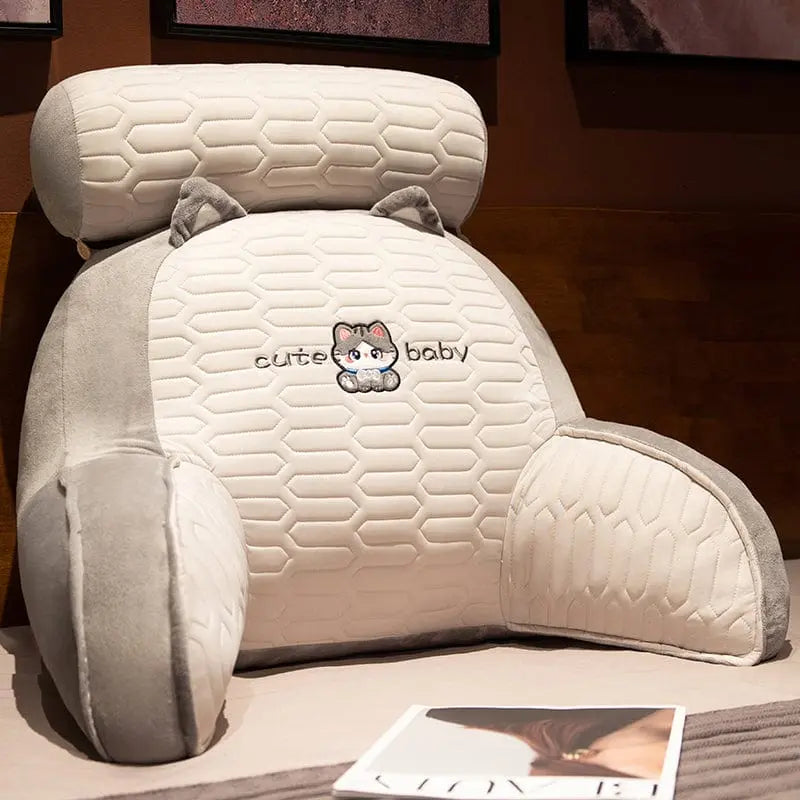 Showlu Fashion latex rayon bedside cushion, soft plush reading pillow with backrest, ideal for relaxing on couch or bed.