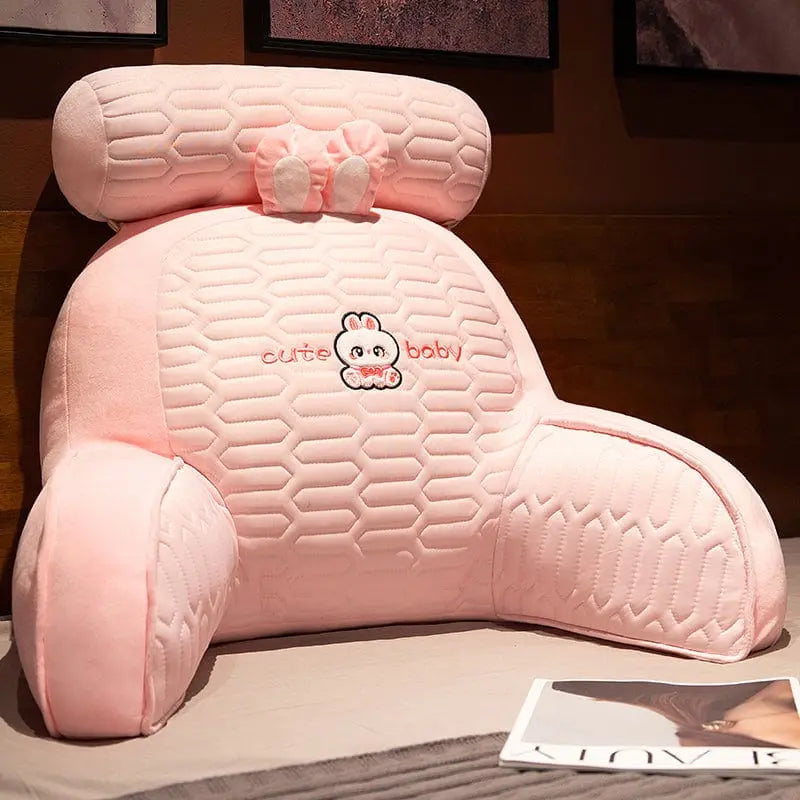 Showlu Fashion Love Ladder latex rayon bedside cushion, soft plush reading pillow for relaxing on couch or bed.