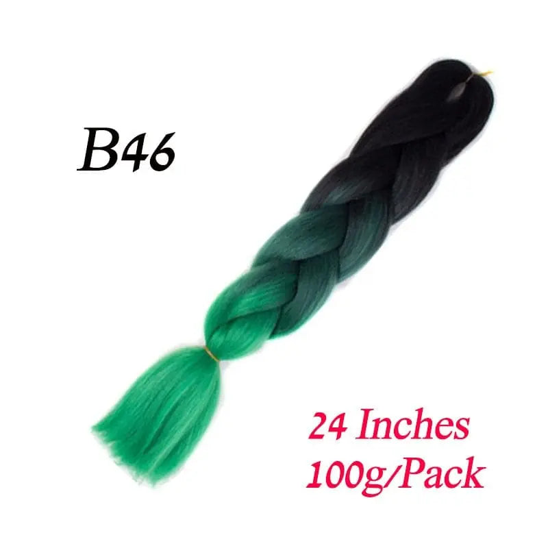 Lihui 24-inch blue grey ombre jumbo braiding hair made of synthetic fiber, shown in a pack for DIY hairstyling.
