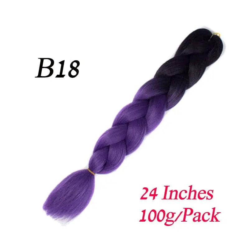 Blue grey Lihui 24-inch ombre jumbo braiding hair made of synthetic fiber for DIY hairstyles, shown in a pack.