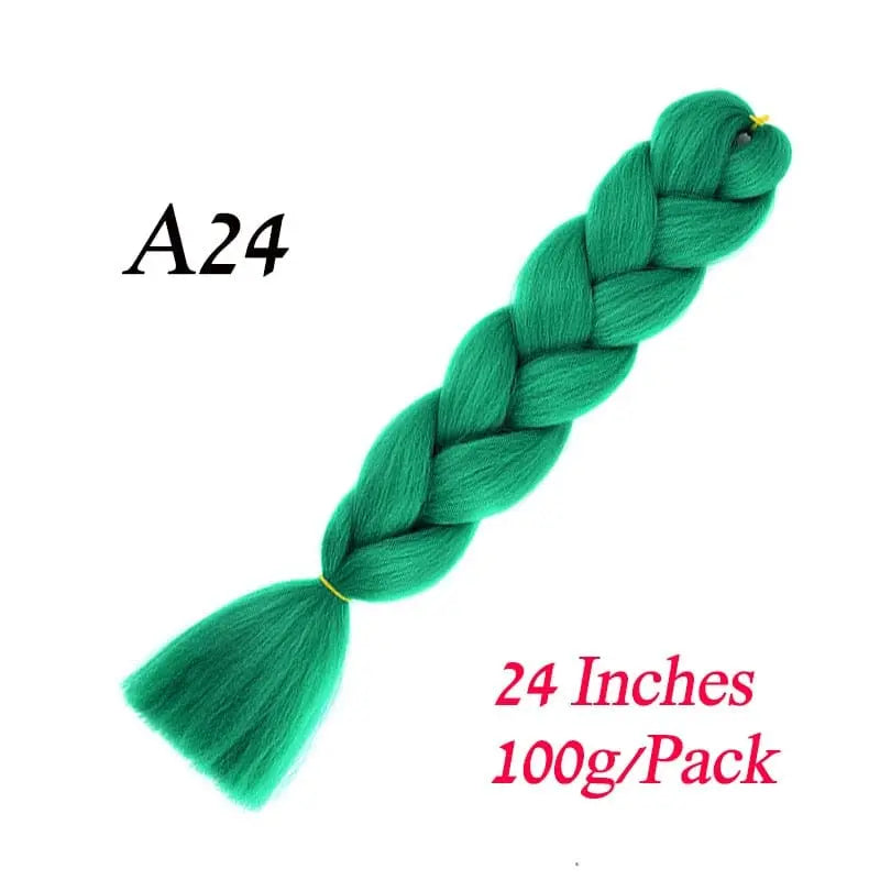 Lihui 24-inch blue grey ombre jumbo synthetic braiding hair pack for DIY hairstyles, featuring vibrant ombre color and thick texture.