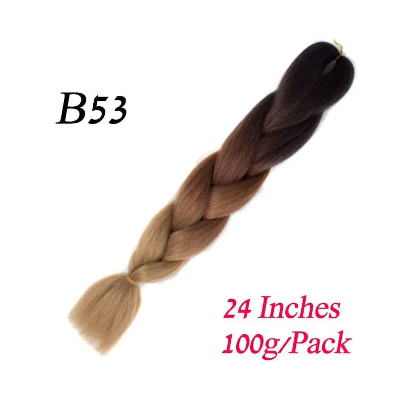 Blue grey Lihui 24-inch ombre jumbo synthetic braiding hair pack for DIY hairstyles, shown in a close-up image.