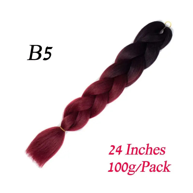 Lihui 24-inch blue grey ombre jumbo braiding hair bundle made of synthetic fiber for DIY braided hairstyles.