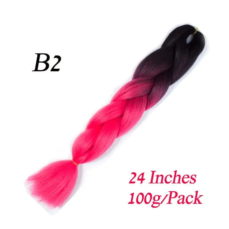 Blue grey Lihui 24-inch jumbo ombre synthetic braiding hair pack for DIY styles, shown in natural bunches on a white background.