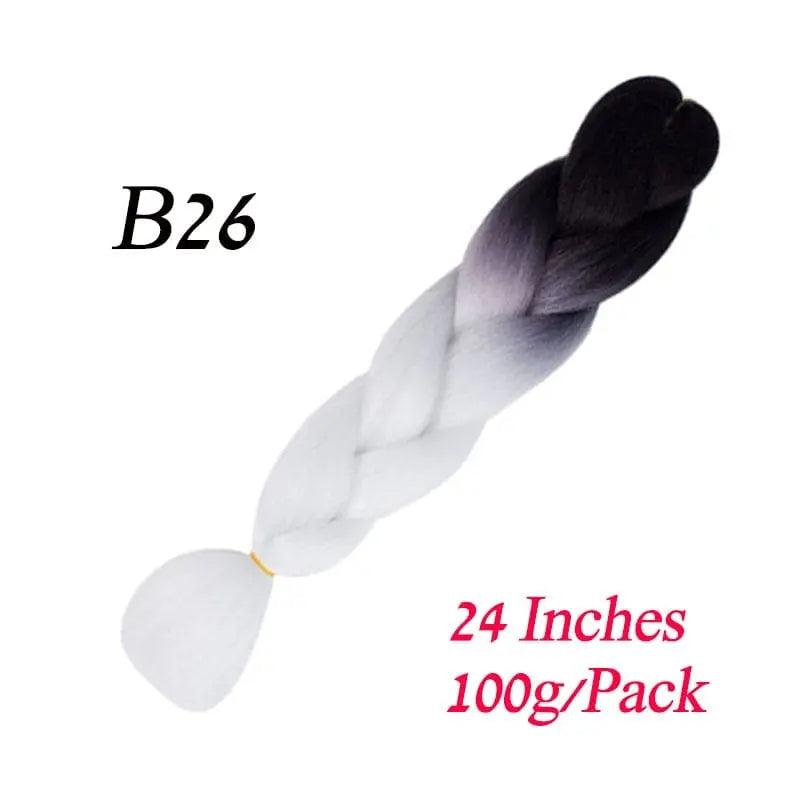 Blue grey Lihui 24-inch ombre jumbo braiding hair made of synthetic fiber, ideal for DIY hairstyles and wholesale braid styles.