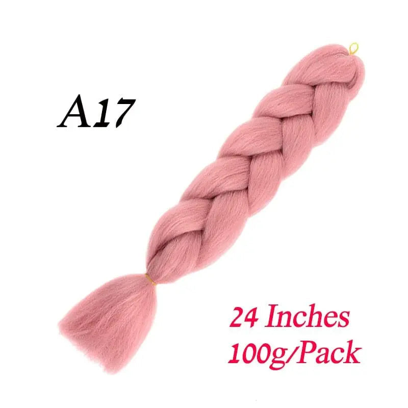 Blue grey Lihui 24-inch ombre jumbo braiding hair made of synthetic fiber for women’s DIY hairstyles.