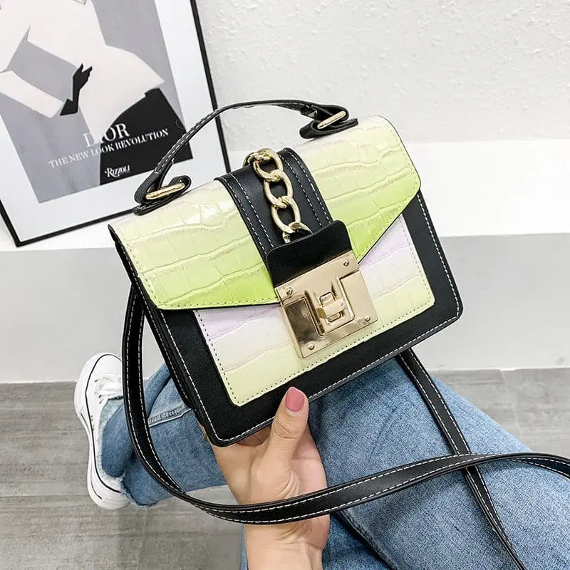 Luxury alligator leather handbag by Showlu Fashion, women's designer shoulder purse with elegant craftsmanship and premium finish.