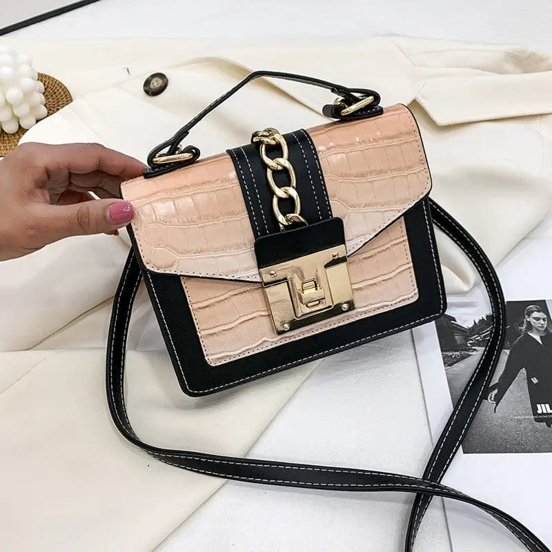 Luxury alligator leather handbag by Showlu Fashion, women's shoulder purse with elegant design and premium craftsmanship.