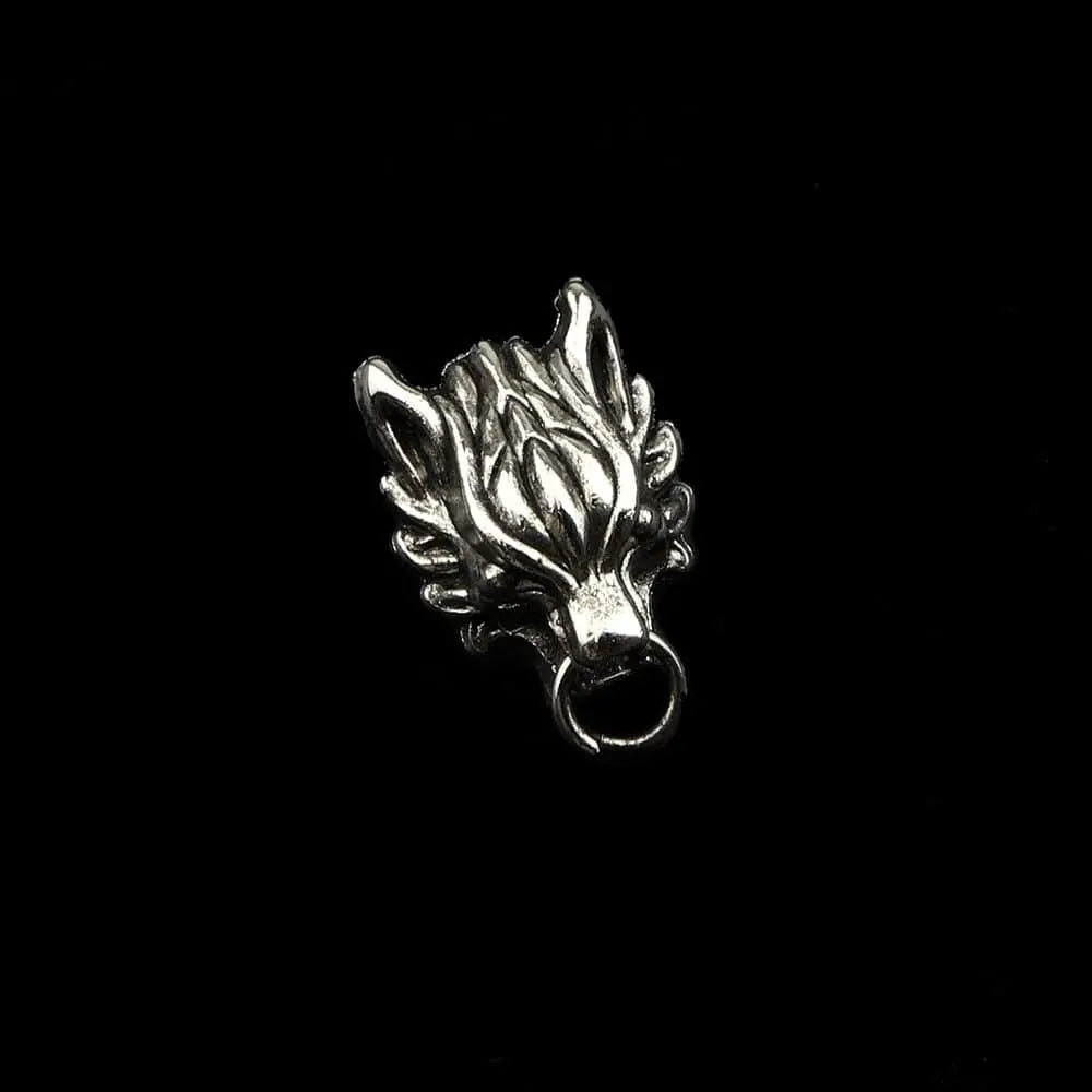 Anel Demosthene Dragon Lapel Pin on a suit collar with retro tassel chain, suitable for wedding or party accessories