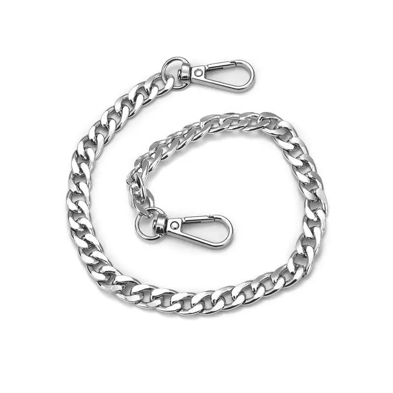 Showlu Store metal aluminum bag chain replacement straps for handbags, featuring durable, stylish hardware for DIY handbag repairs.