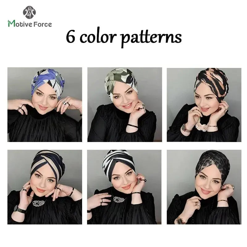 Showlu Fashion Store modal silk hijab cap, a modest Islamic jersey undercap with a sleek, crinkle design for women.
