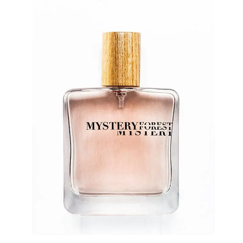 Mystery Forest Fresh Incense perfume bottle, long-lasting unisex fragrance with earthy scent, shown in a sleek design.