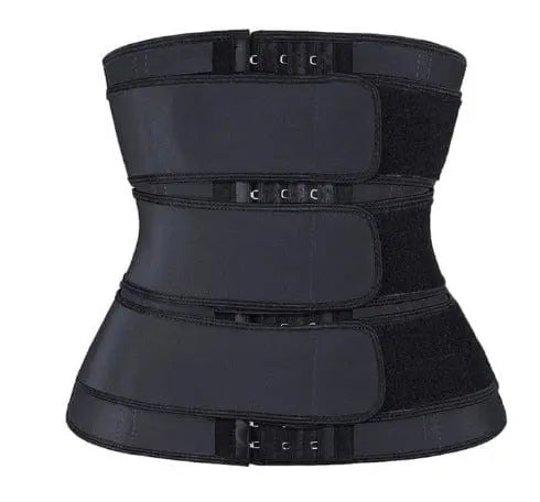 Snow gray Nanbin double belt waist trainer with high waist design, shaping the tummy and waist for a smooth silhouette.