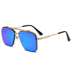 Showlu Fashion Store 0 06 / As Picture New Fashion Classic Square Sunglasses Cool Men Vintage Brand Design Metal Sun Glasses Women Shades UV400 Oculos De Sol