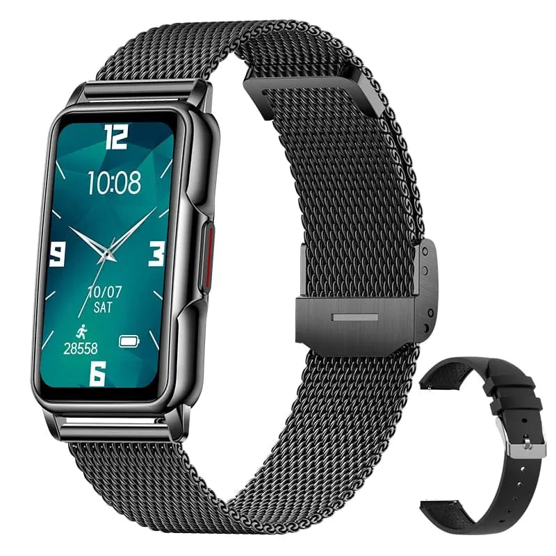 Showlu Sports Smart Watch with 1.47-inch full-touch display, waterproof fitness tracker compatible with Huawei and Xiaomi phones.