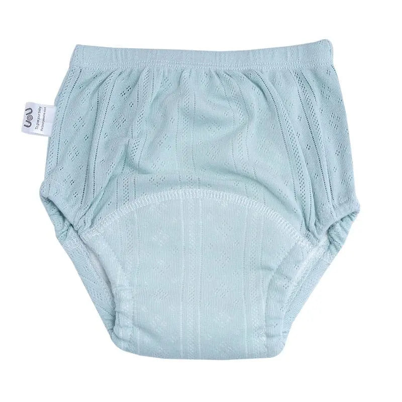 Showlu reusable baby training pants in solid color, washable cotton cloth diapers for newborns and infants, suitable for boys and girls.