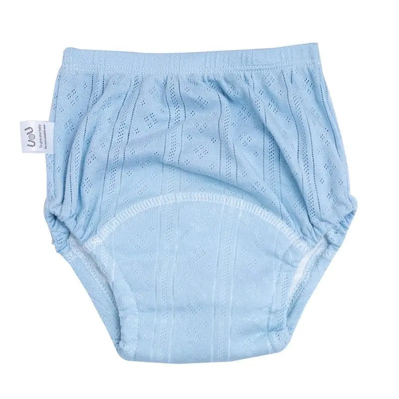 Showlu reusable baby training pants in solid color, washable cotton cloth diapers for newborn boys and girls.