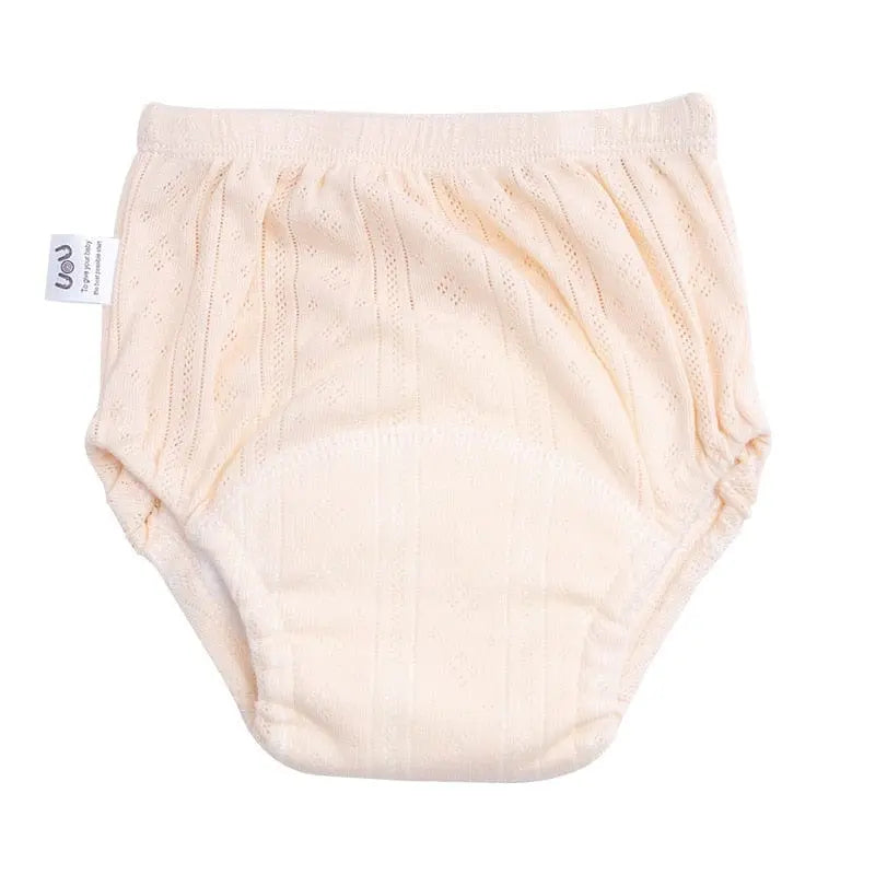 Showlu reusable baby training pants in solid color, washable cotton cloth diapers for newborns and infants, suitable for boys and girls.