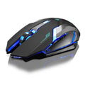 Yellow Pandora Ninja Dragon Stealth 7 wireless gaming mouse with LED lights and 1600 DPI, designed for silent, precise gaming.