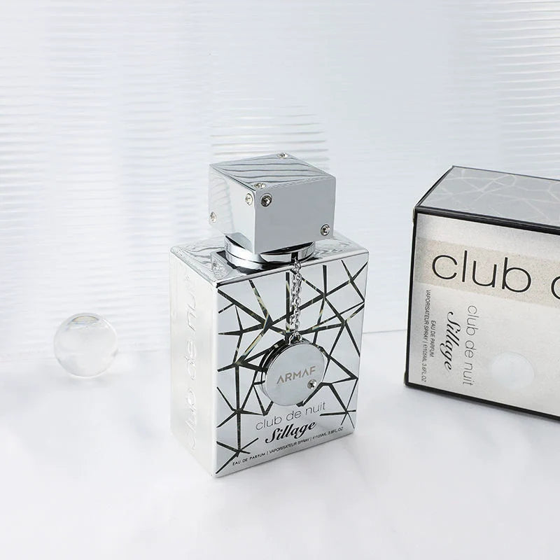 Armaf Club De Nuit Intense Man EDP perfume bottle, 105ml, showcasing sleek design and packaging for long-lasting men's fragrance.