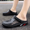 Kudu Concept men's breathable colorblock summer outdoor sports shoes in black and gray with cushioned soles.